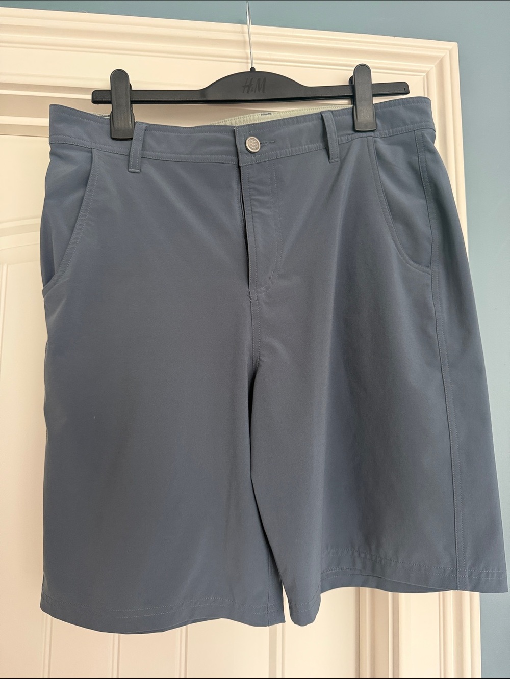 Free Fly Apparel Men's Slate Blue Flat Front Performance Shorts